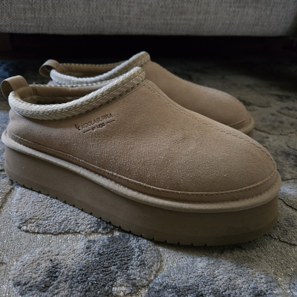 Koolaburra Beige Suede Platform Shoes